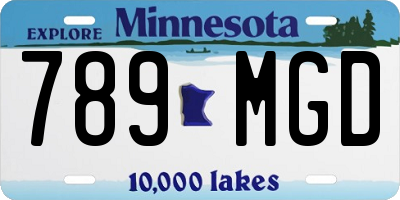 MN license plate 789MGD