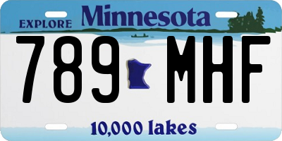 MN license plate 789MHF