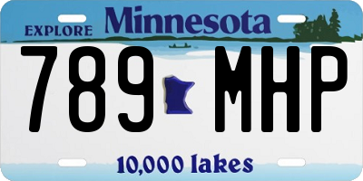 MN license plate 789MHP