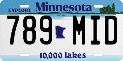 MN license plate 789MID