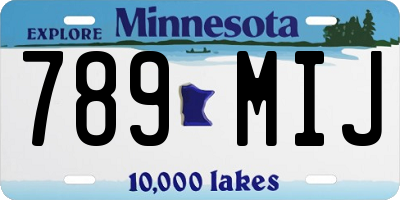 MN license plate 789MIJ