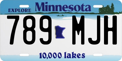 MN license plate 789MJH