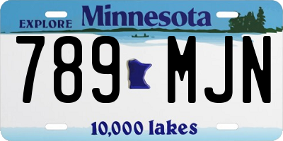 MN license plate 789MJN
