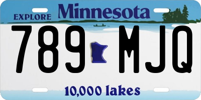 MN license plate 789MJQ