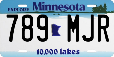 MN license plate 789MJR
