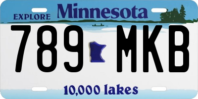 MN license plate 789MKB