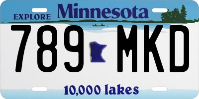 MN license plate 789MKD