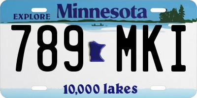 MN license plate 789MKI