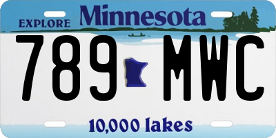 MN license plate 789MWC