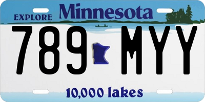 MN license plate 789MYY