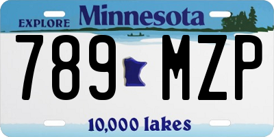 MN license plate 789MZP