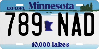 MN license plate 789NAD
