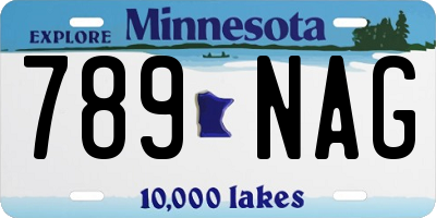 MN license plate 789NAG