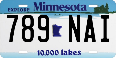 MN license plate 789NAI