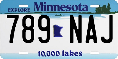 MN license plate 789NAJ