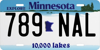 MN license plate 789NAL