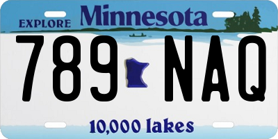 MN license plate 789NAQ