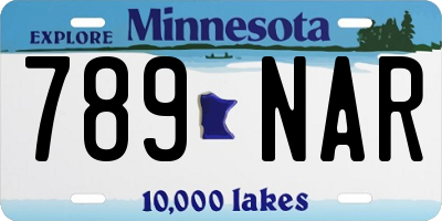 MN license plate 789NAR