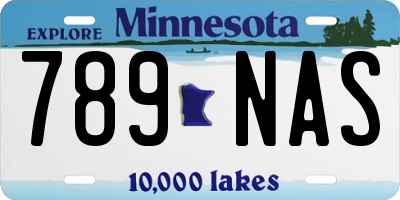 MN license plate 789NAS