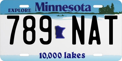 MN license plate 789NAT
