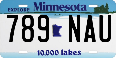 MN license plate 789NAU
