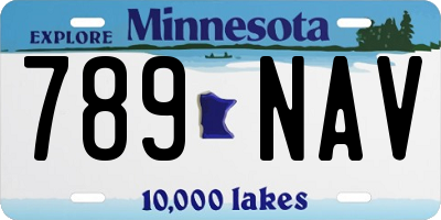MN license plate 789NAV