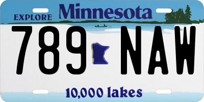 MN license plate 789NAW