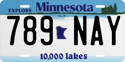 MN license plate 789NAY