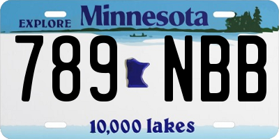 MN license plate 789NBB