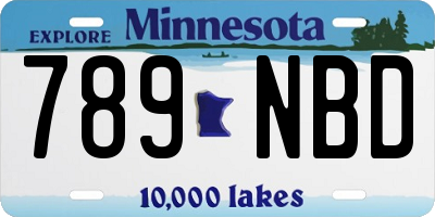 MN license plate 789NBD