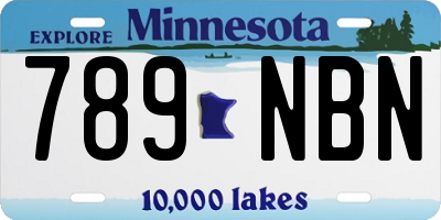 MN license plate 789NBN