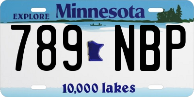 MN license plate 789NBP