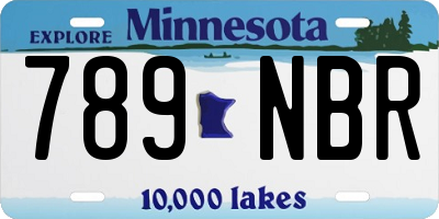 MN license plate 789NBR
