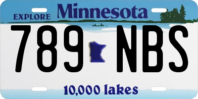 MN license plate 789NBS