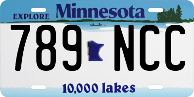 MN license plate 789NCC