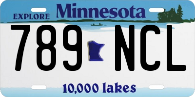 MN license plate 789NCL