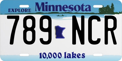 MN license plate 789NCR