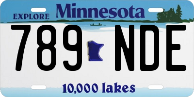 MN license plate 789NDE