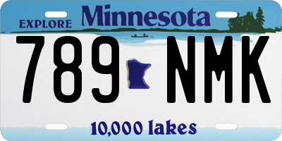 MN license plate 789NMK