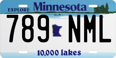 MN license plate 789NML