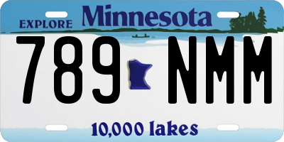MN license plate 789NMM