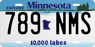 MN license plate 789NMS