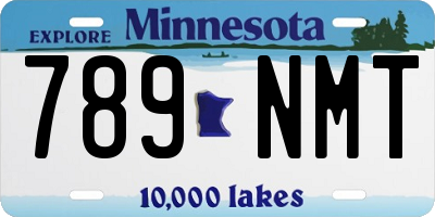 MN license plate 789NMT