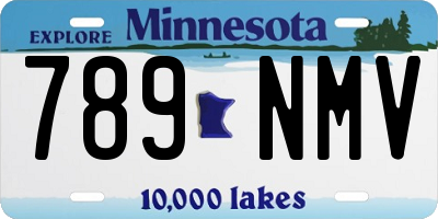 MN license plate 789NMV