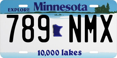 MN license plate 789NMX