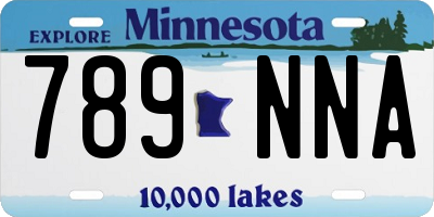 MN license plate 789NNA