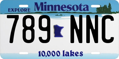MN license plate 789NNC