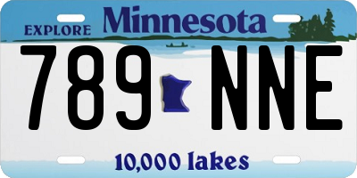 MN license plate 789NNE