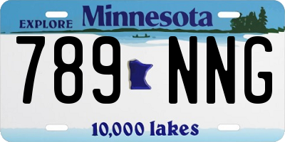 MN license plate 789NNG