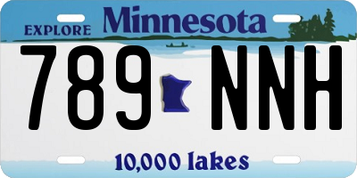 MN license plate 789NNH